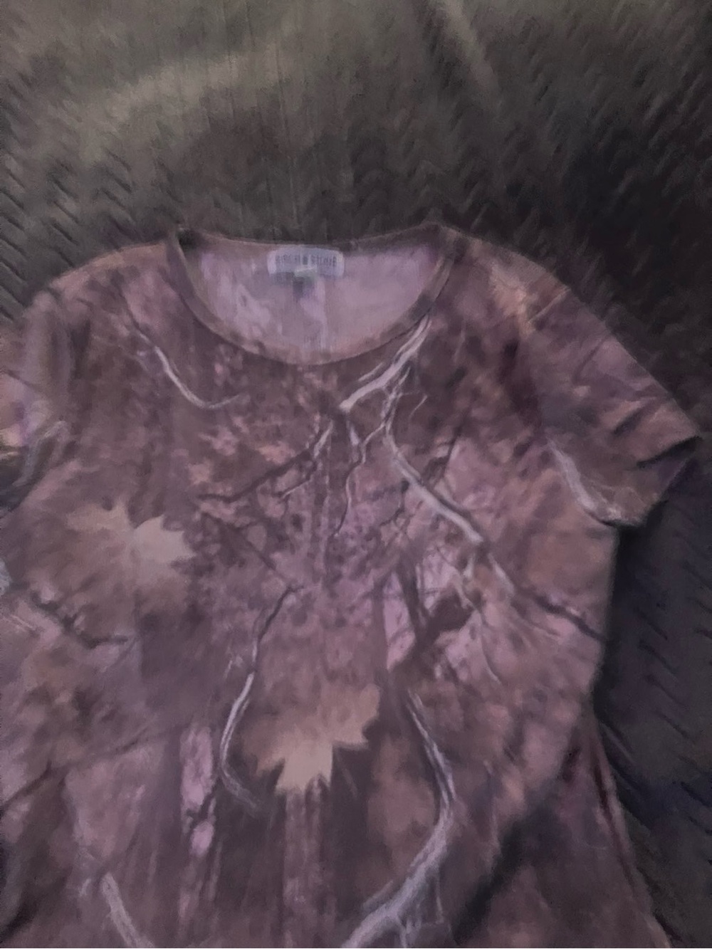 Short Sleeve Women's Top - Brown/Purple